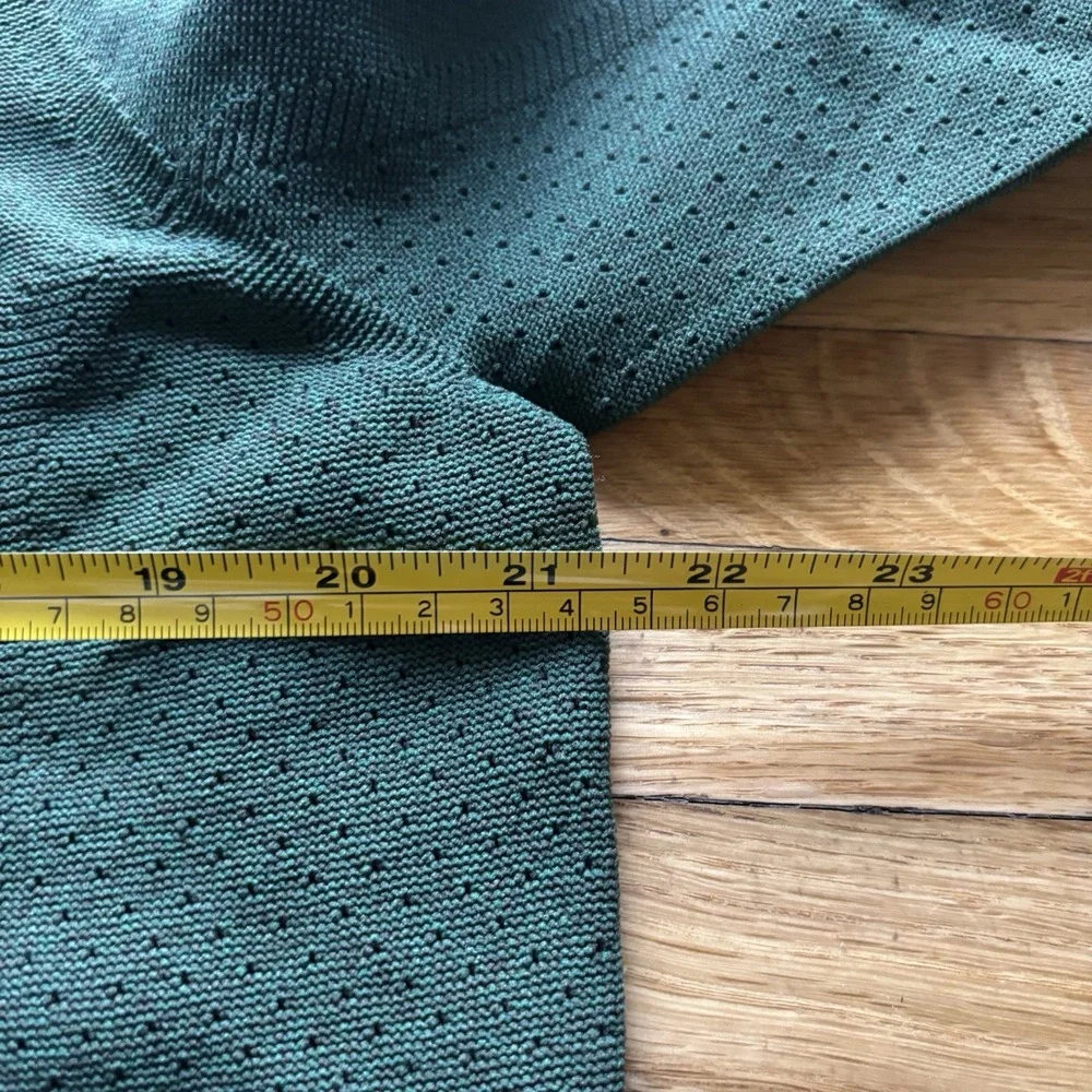 Lululemon All Around Crew Neck Sweater Mens Medium‎ Green Textured Knit Stretch